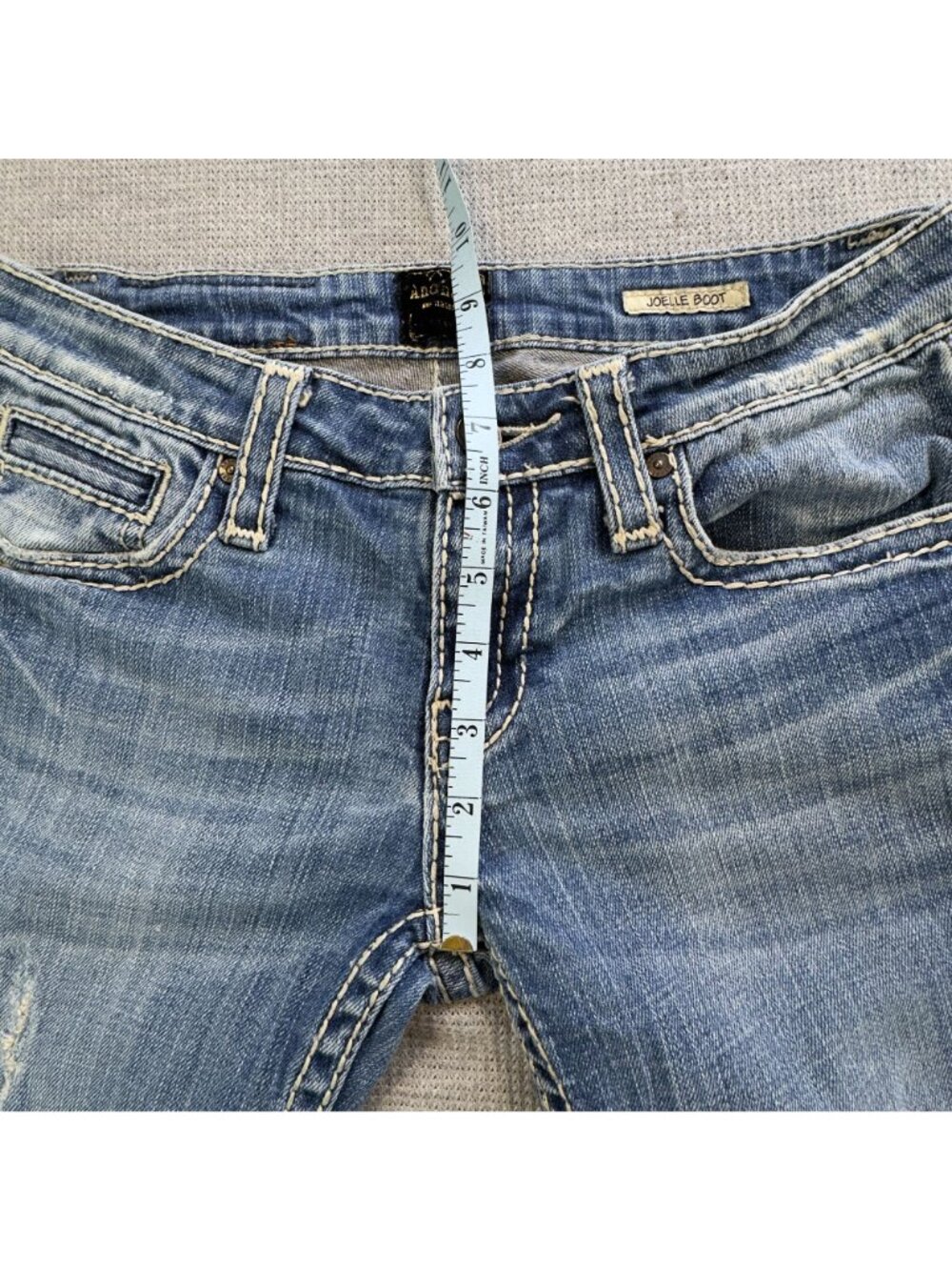 Anoname Joelle Bootcut Jeans Womens Size 27 Distressed Medium Wash Denim 28x32 - Picture 12 of 16
